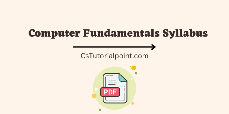 Computer Fundamentals Syllabus (PDF)