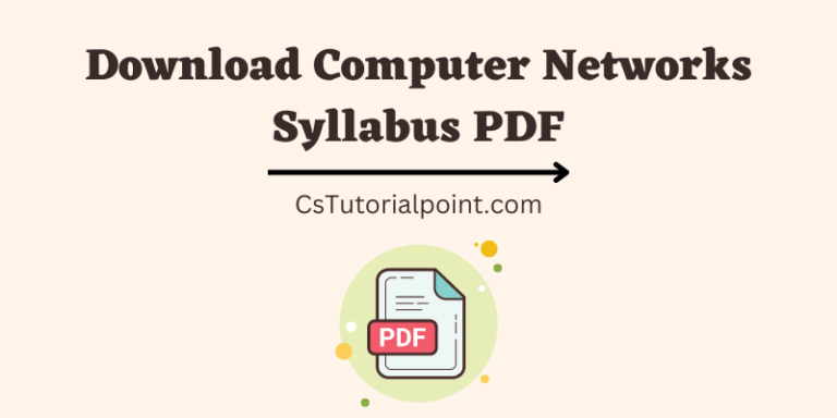 Computer Networks Syllabus (PDF Download)