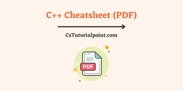 C++ Cheatsheet (Download C++ Cheatsheet PDF)