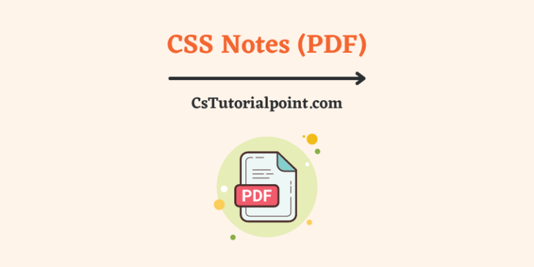 CSS Notes (Download CSS Handwritten Notes PDF)