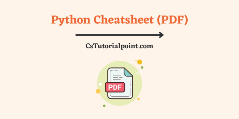 Python Cheatsheet (Download Python Cheatsheet PDF)